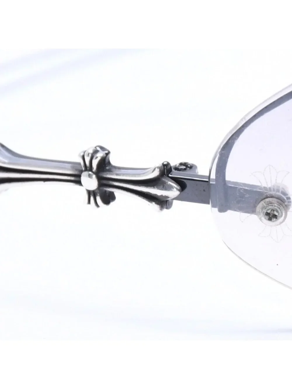 Chrome Hearts Drag Pipe Sunglasses Eyewear CH Cross Crosstail 925 Sterling
